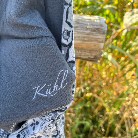 Kuhl reversible patterned/solid gray dress M - Picture 2 of 4